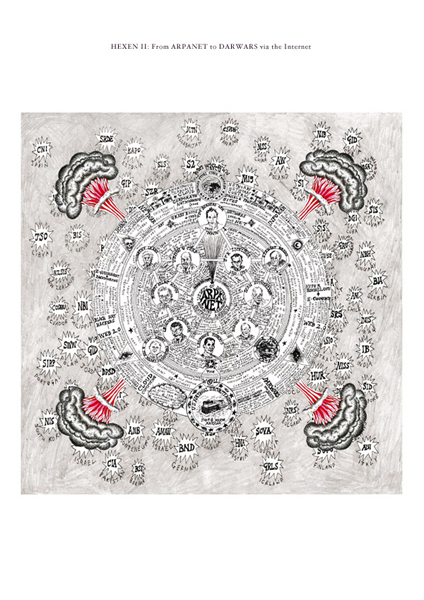 Suzanne Treister, From ARPANET to DARWARS via the Internet (diagrams) 2009-11 Suzanne Treister, From ARPANET to DARWARS via the Internet (diagrams) 2009-11