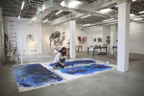 Katherine Mann in a live/work studio Katherine Mann in a live/work studio