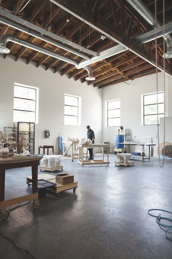Jeremy Hatch in the Okada Sculpture Facility Jeremy Hatch in the Okada Sculpture Facility