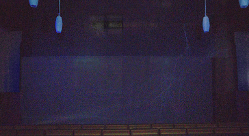 Dorna Aslanzadeh, Ljuseffekter, installation i plast och trä (video still). Photograph: Thomas Schön, 2014. Dorna Aslanzadeh, Ljuseffekter, installation i plast och trä (video still). Photograph: Thomas Schön, 2014.