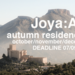 Joya: AiR artist in residence program Joya: AiR artist in residence program