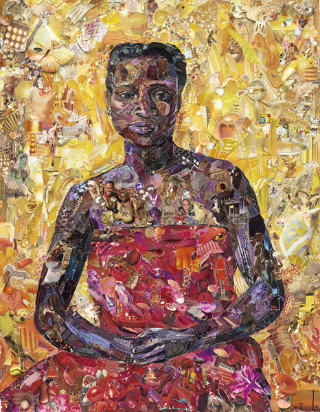 Vik Muniz, Seated Black Woman, after Félix Vallotton, 2013 Vik Muniz, Seated Black Woman, after Félix Vallotton, 2013