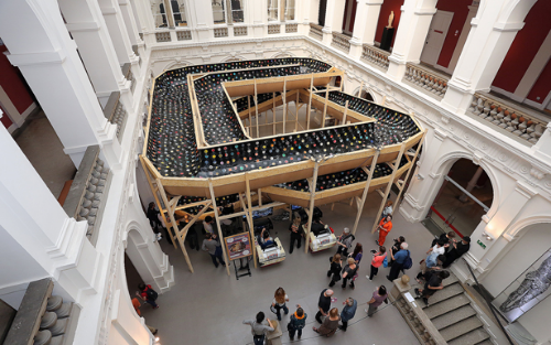 Lucas Abela, Vinyl Rally, 2013. Installation at the National Museum in Wrocław, WRO 2013 Pioneering Values Biennale. Photo: M. E. Koch. Lucas Abela, Vinyl Rally, 2013. Installation at the National Museum in Wrocław, WRO 2013 Pioneering Values Biennale. Photo: M. E. Koch.