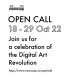 OPEN CALL TO ALL DIGITAL ARTISTS OPEN CALL TO ALL DIGITAL ARTISTS
