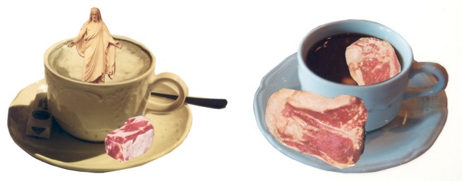 Above imade - Coffee and Meet, collage, Above imade - Coffee and Meet, collage,