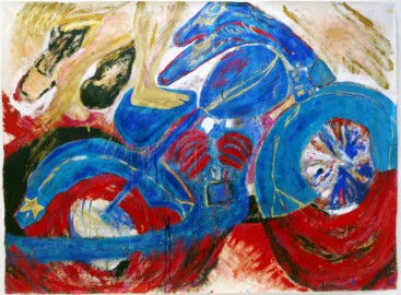 Angel On Her MC Riding Out of Apocalypse , 6ft x 4ft, 2004 Angel On Her MC Riding Out of Apocalypse , 6ft x 4ft, 2004