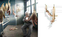 The Glovemaker, 2004 40 x40in/ Handgloves, 2005 The Glovemaker, 2004 40 x40in/ Handgloves, 2005