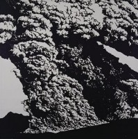 "Vulkan I", 2001. Cut-Outs, 150 x 150 cm (framed) "Vulkan I", 2001. Cut-Outs, 150 x 150 cm (framed)